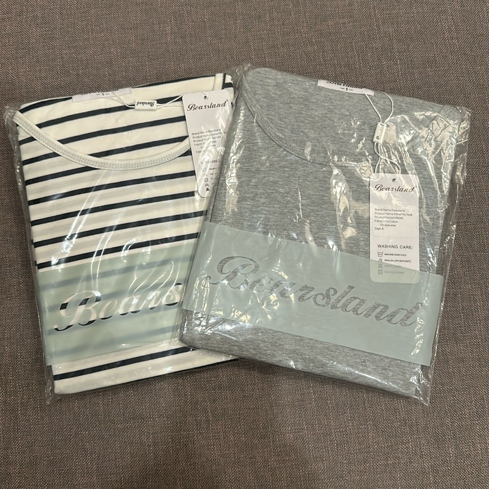 NWT Maternity Short Sleeve Shirts, Small